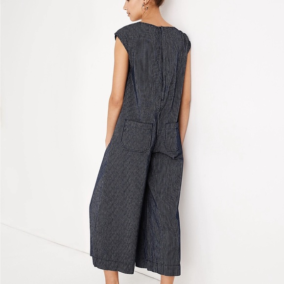 Madewell Navy Striped Jumpsuit - Picture 2 of 13